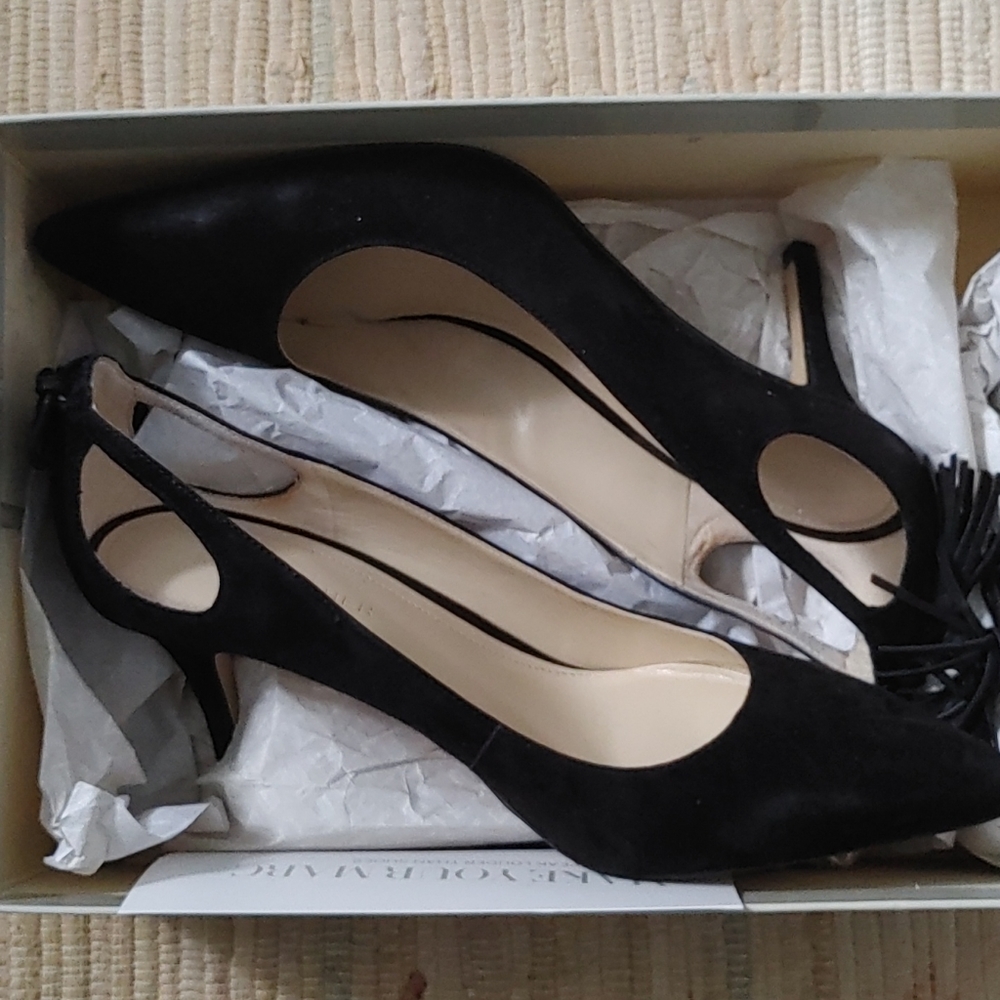 Marc Fisher black suede heels